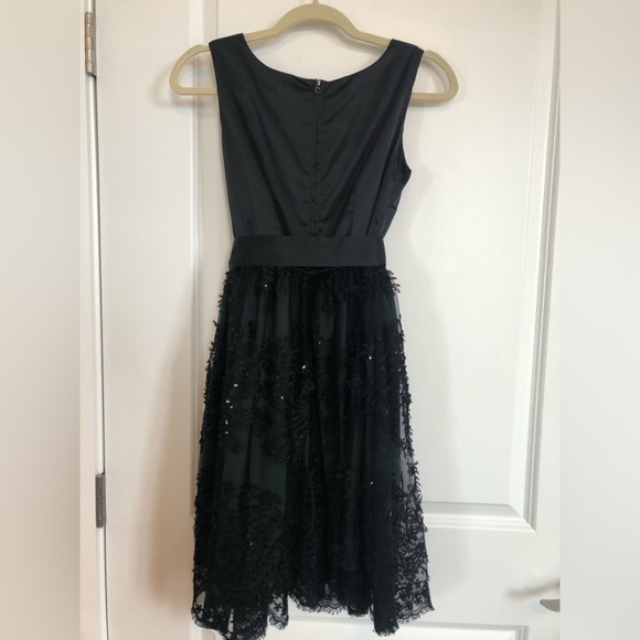 Modcloth Be Still My Heart dress by Darling size XS black and green, lace, bow - Picture 2 of 8